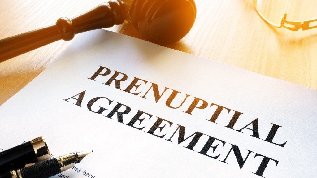 Prenuptial Agreement on a table